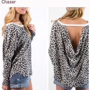 Super cute Chaser  Dolman style  High low Waffle knit  Thermal  Drape back